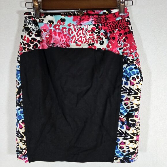 Bebe Mini Skirt Small P Pleated Black Satin Polyester Kimberlee Skirt - Picture 5 of 8